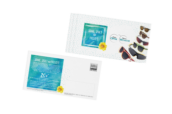 Werbepostkarte personalisiert Görlitz Augenoptik Wünsche 2016