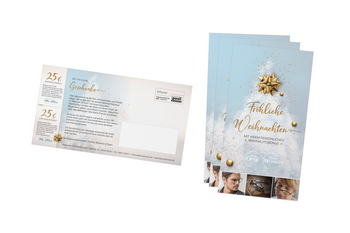Werbepostkarte personalisiert Görlitz Weihnachten Augenoptik Wünsche 2017