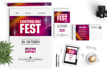 Corporate Design Werbung Lichterglanzfest Modehaus Schwind's Erben Görlitz 2015