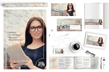 Corporate Design Werbung Bildschirmbrille Augenoptik Thomas Wünsche Görlitz