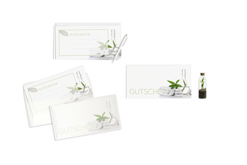 Geschenkgutschein mit transparentem Umschlag Reichenbach Physiotherapie Bitterlich