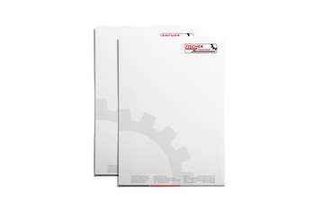 Briefpapier Geschäftsausstattung Fischer Präzisionsteile