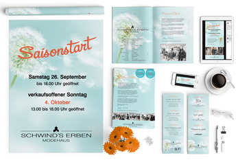 Corporate Design Werbung Saisonstart H/W 2015 Modehaus Schwind's Erben Görlitz