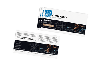 Flyer mit Rabatt-Gutschein laufrad24.eu Cursus Rota
