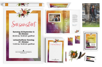 Corporate Design Werbung Saisonstart H/W 2018 Modehaus Schwind's Erben Görlitz