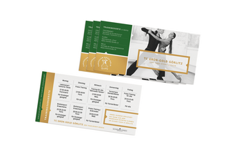 Sponsoren-Flyer Modehaus Schwind´s Erben für TC Grün-Gold Görlitz