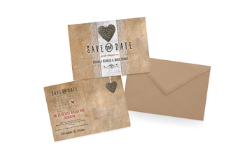 Einladungskarte Hochzeit "save the date"