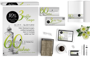 Corporate Design Werbung Jubiläum Modehaus Schwind's Erben Görlitz